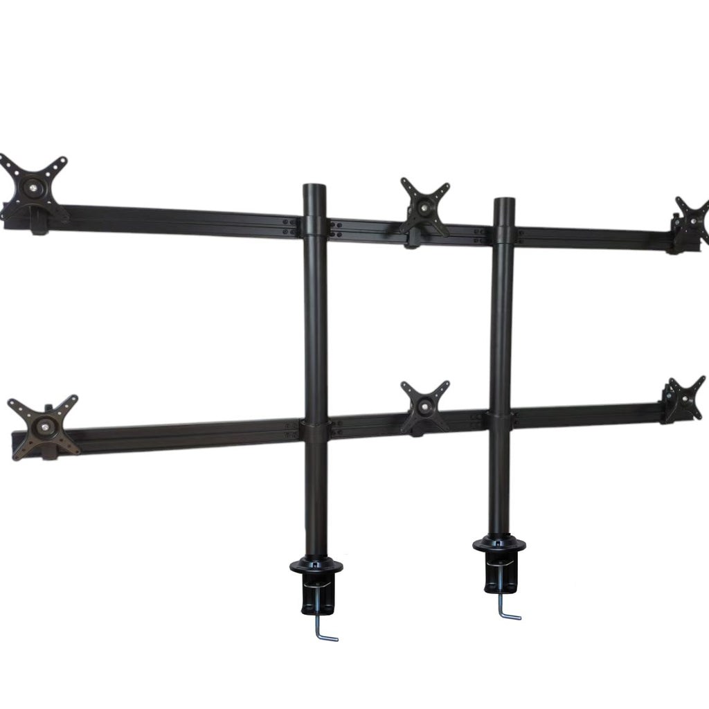(AVR632) 6 Monitor stand SPEEDSMOUNT video wall dual pole stable Desk