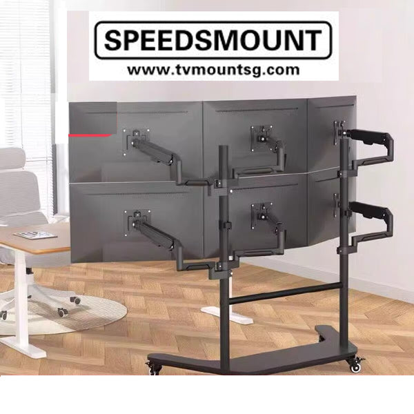 (AVRST) 17-32inch multi TV monitor stand SPEEDSMOUNT mobile cart  height adjustable
