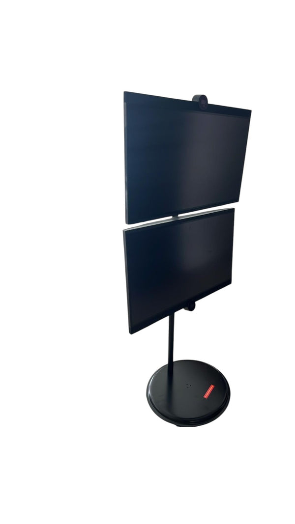 (HDL02) TV/Monitor STAND SPEEDSMOUNT mobile cart for 2 X Display to32″