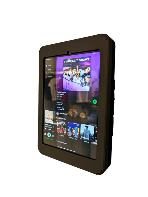 (JIE) IPAD bracket SPEEDSMOUNT holder anti theft compatible with VESA stand and wall mount