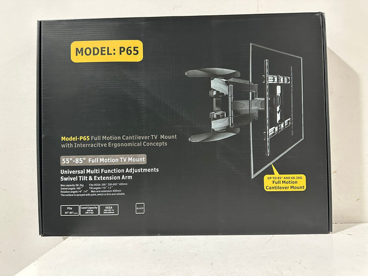 S8/P65) 55-86 inch TV bracket double arm Full Motion Wall Mount for L – SPEEDSMOUNT