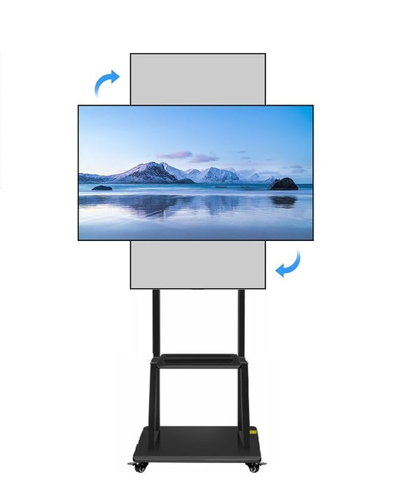 (XZ65) 42-65 rotate TV stand mobile cart  vertical horizontal portrait landscape mount