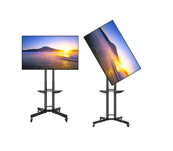 (XZ55) 42-65 inch rotate TV stand mobile cart vertical horizontal portrait landscape mount